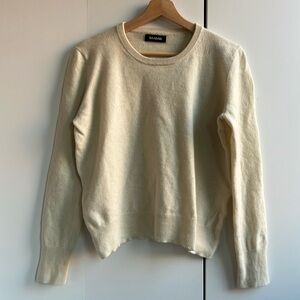 Naadam cashmeree crew in white/cream